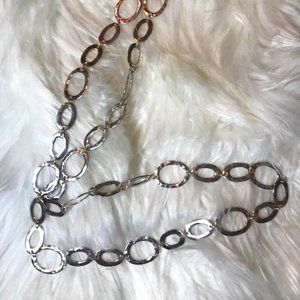 Silver link necklace